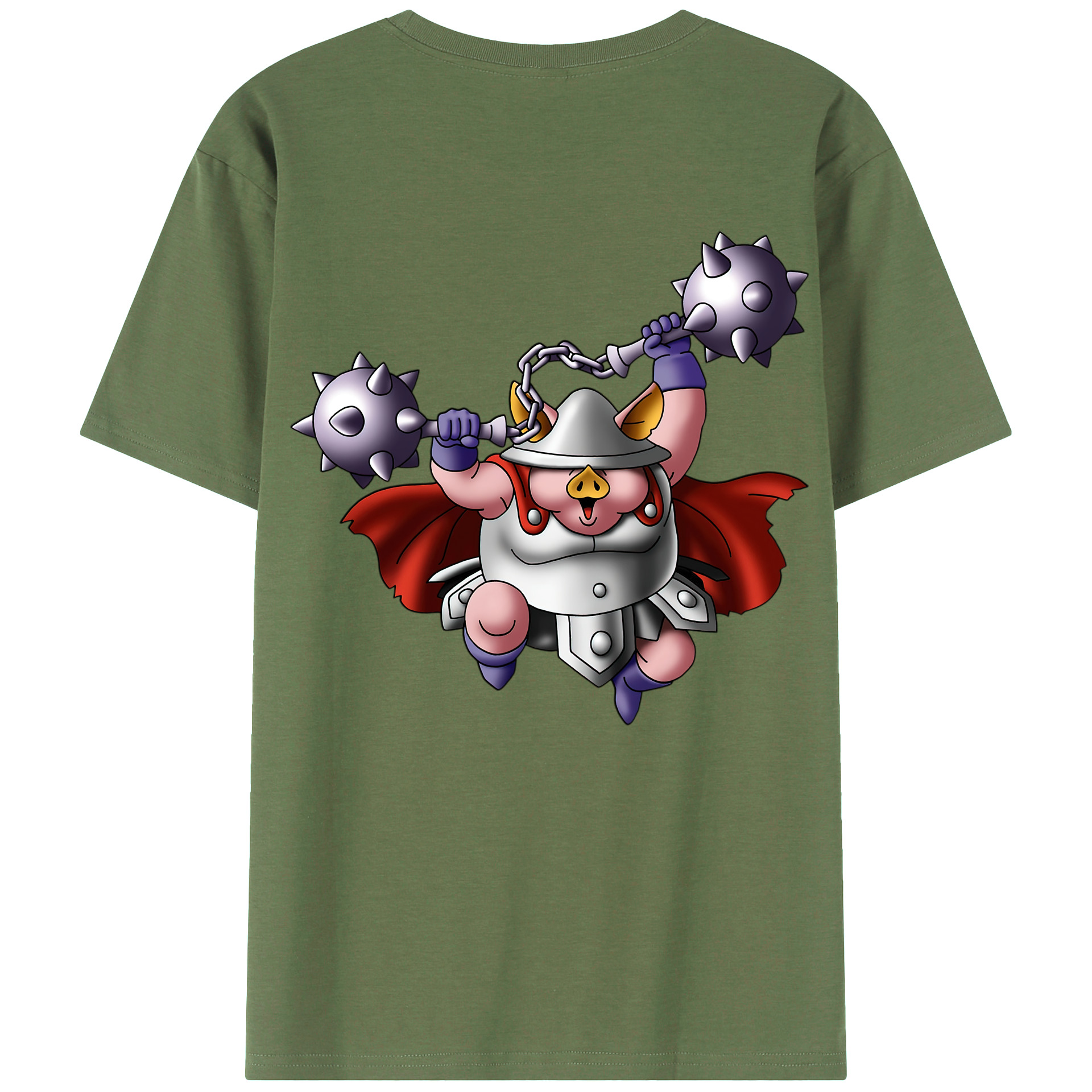（画像用） ドラゴンクエスト Doragon Kuesuto Dragon Quest 綿100％ メンズ半袖Tシャツ（バックプリント） 通気性